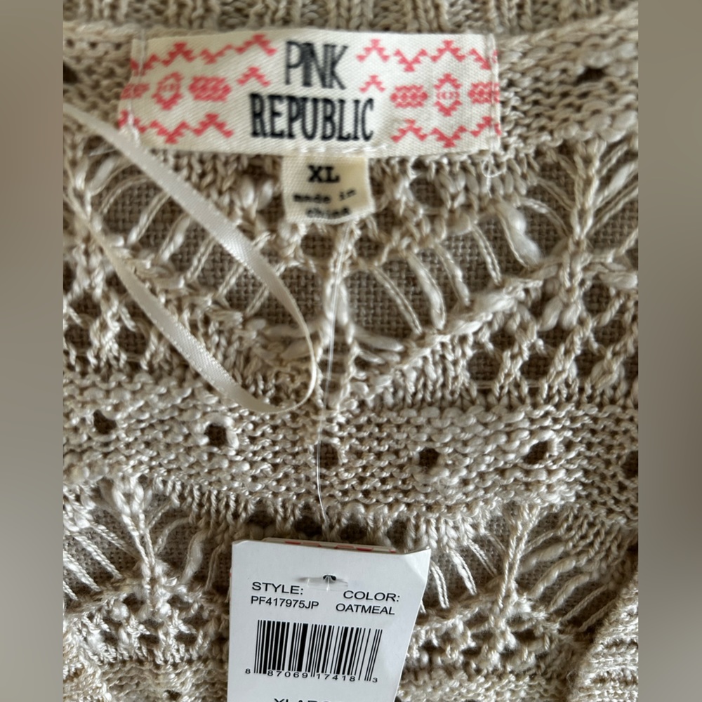 NWT Pink Republic crochet womens cardigan - Picture 5 of 5